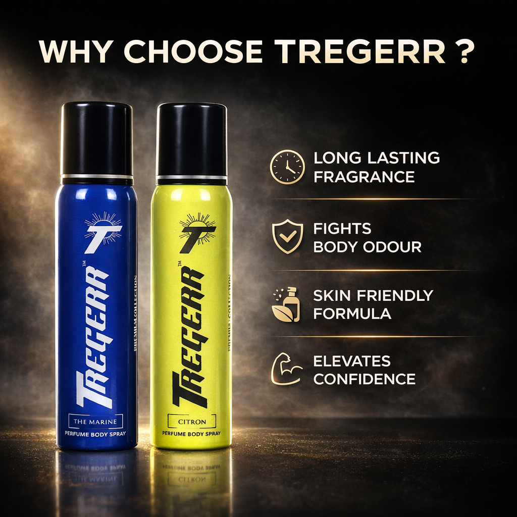 TREGERR The Marine and Citron Perfume Body Spray [Pack of 2]