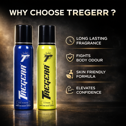 TREGERR The Marine and Citron Perfume Body Spray [Pack of 2]