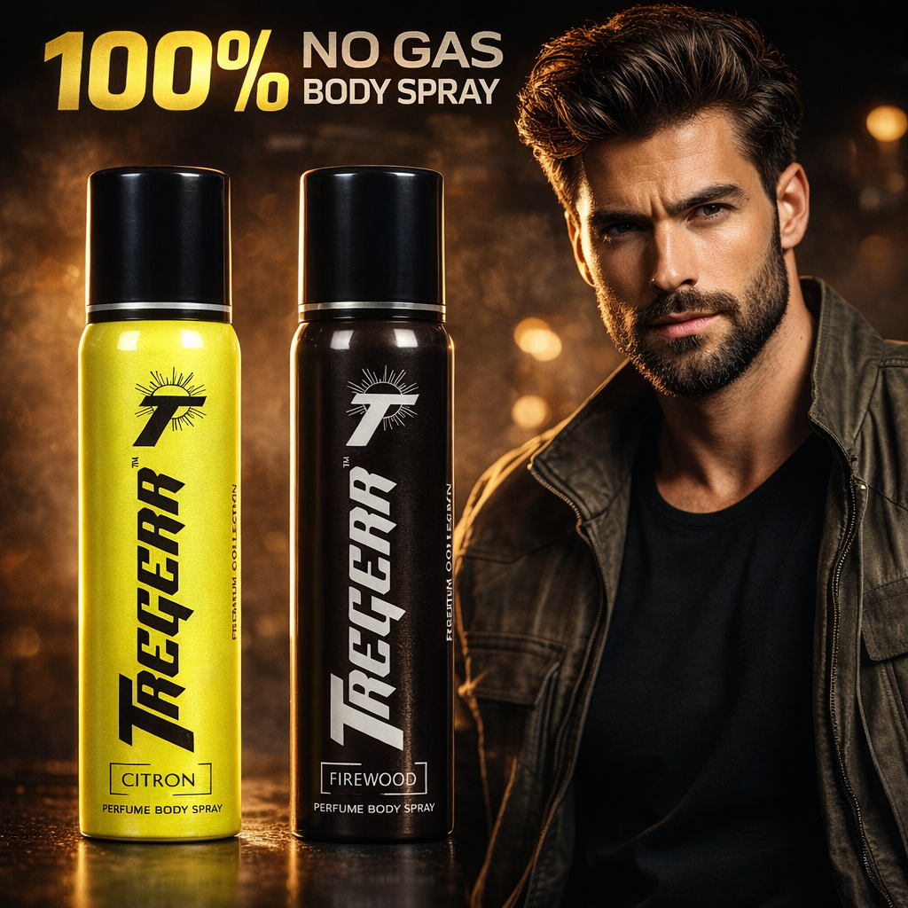 TREGERR Citron and Firewood Perfume Body Spray  [Pack of 2]