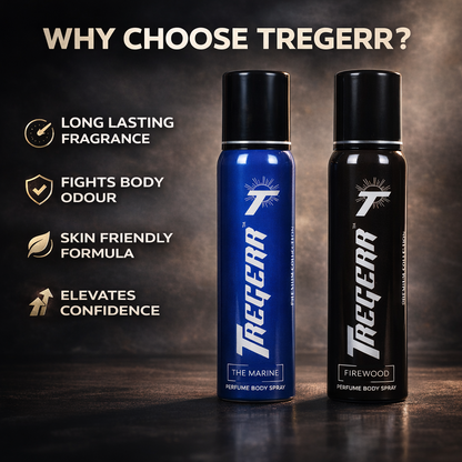 TREGERR The Marine And Firewood Perfume Body Spray [Pack of 2]