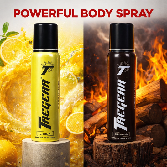 TREGERR Citron and Firewood Perfume Body Spray  [Pack of 2]